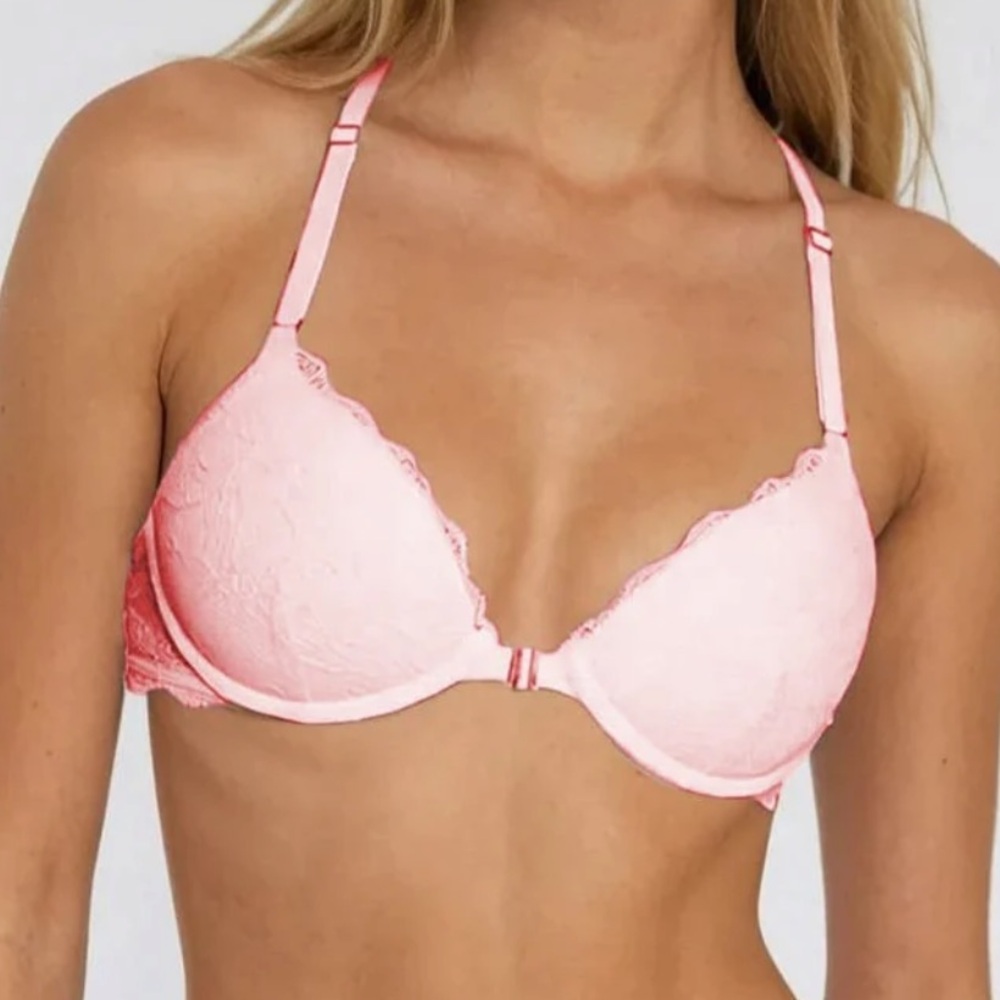 Cherries Light Pink Lace Push-Up Bra - Women Intimates